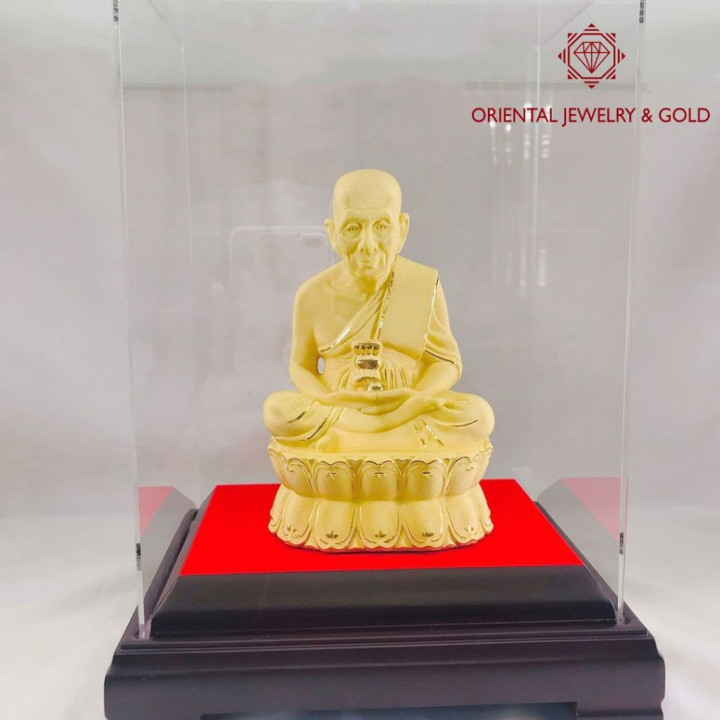 Gold Plated Luang Pu Thuad Amulet | Authentic and Blessed