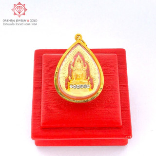 Authentic 90 Gold Phra Phuttha Chinnarat Pendant - Waterproof