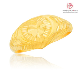 Genuine Gold Ring | 1 Salung (3.8g) | Hollow Heart Design | OJ GOLD