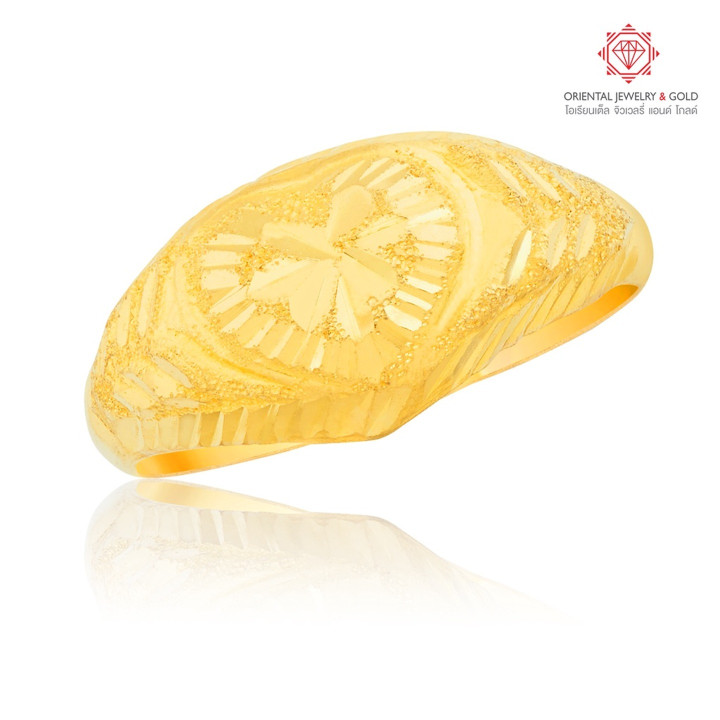 Genuine Gold Ring | 1 Salung (3.8g) | Hollow Heart Design | OJ GOLD