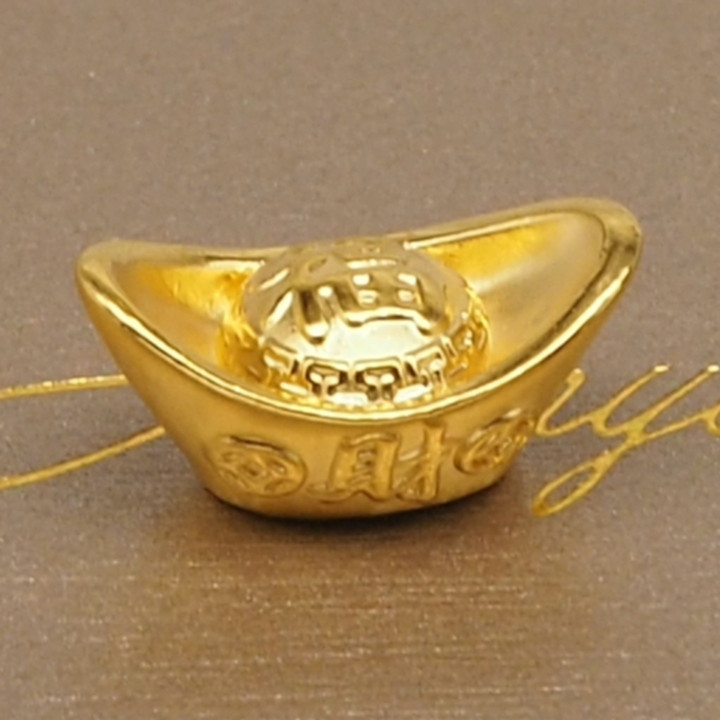 Anya Charm：纯金锭，带钩形图案