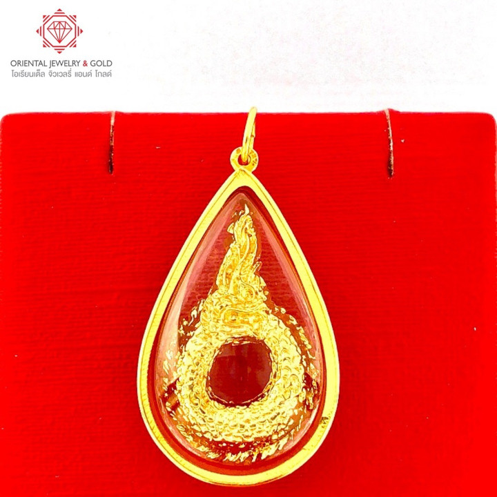 OJ GOLD Naga Loop Pendant - Never-Ending Abundance (90 Pure Gold)
