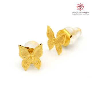 OJ GOLD 90 Pure Gold Butterfly Earrings - Luxury and Resale Value