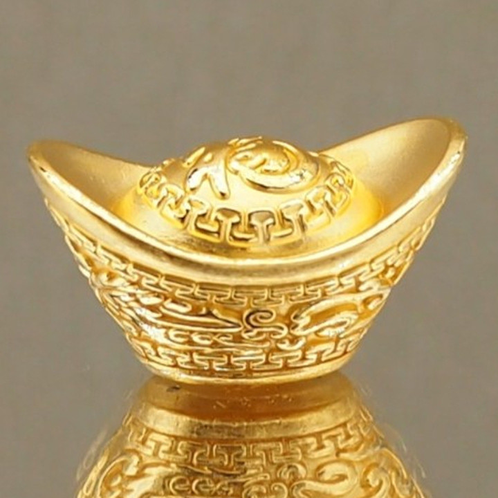 Anya Charm：纯金锭，带钩形图案