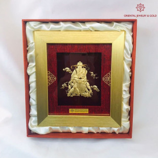 24K Gold Picture Frame - Caishen Design, Gift and Home Decor
