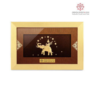 Pure Gold Elephant Frame | OJ GOLD 99.99 Luxury Art