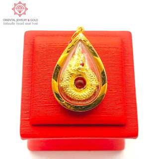 Naga Serpent Knot Gold Pendant (90 Pure, Waterproof)