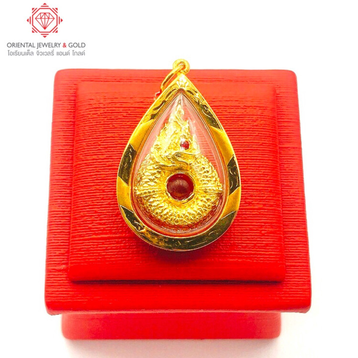 قلادة عقدة ثعبان ناغا الذهبية (عيار 90، مقاومة للماء)