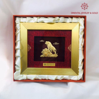24K Gold Frame - Prosperity Tiger | Luxury Home Decor and Gift
