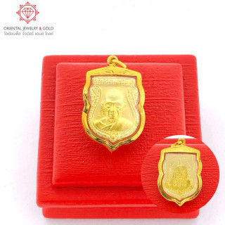 Luang Phor Ruay 90 Pure Gold Pendant - Waterproof and Certified