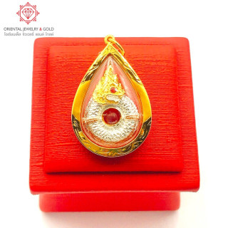 Waterproof 90 Pure Gold Naga Loop Pendant | OJ GOLD