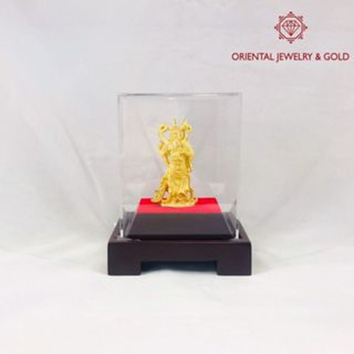Guan-Yu-Statue, vergoldet | Sammlerstück von OJ GOLD