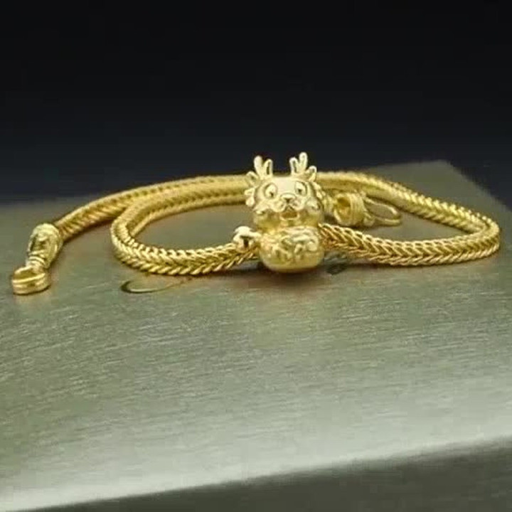 纯金安雅吊坠 | 龙年收藏品