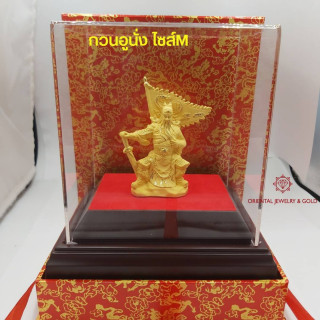OJ GOLD Guan Yu Statue (M), Pure Gold Plated, Home Decor and Gift