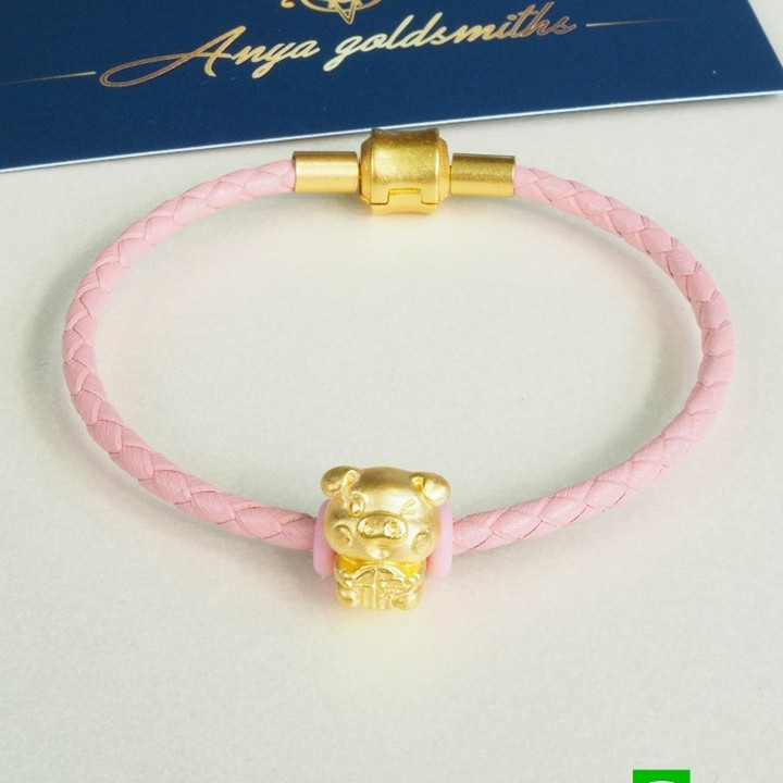 安雅幸运护身符：纯金小猪及金币