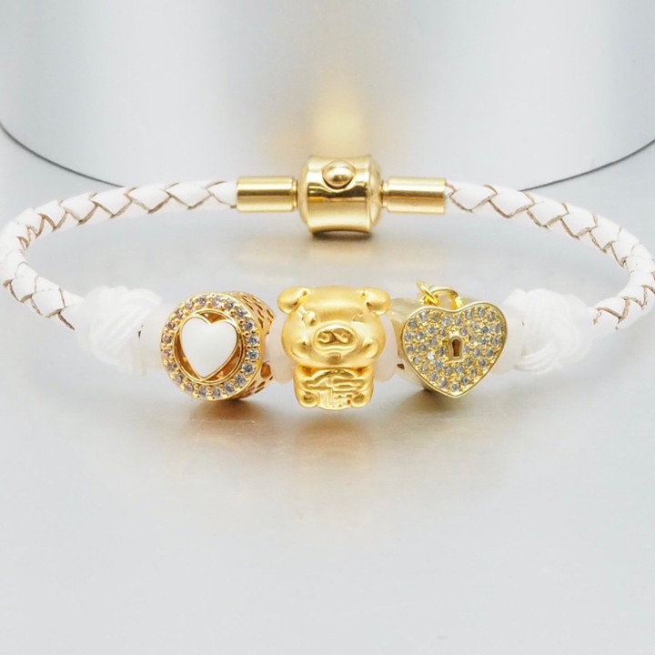 安雅幸运护身符：纯金小猪及金币