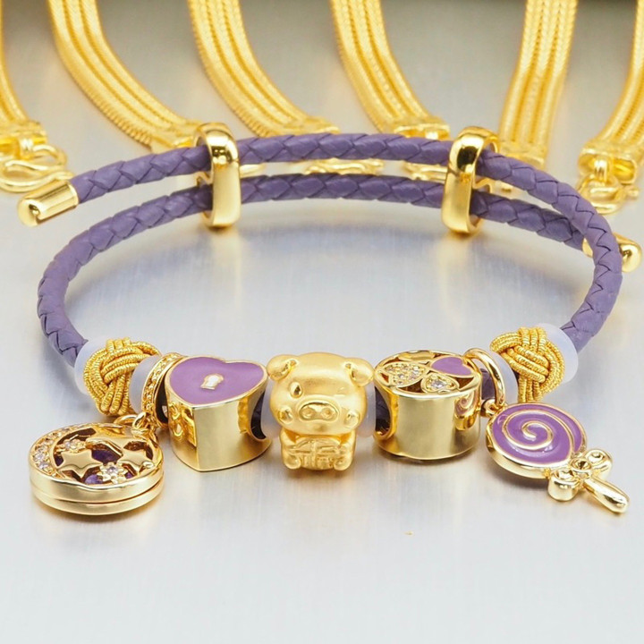 安雅幸运护身符：纯金小猪及金币