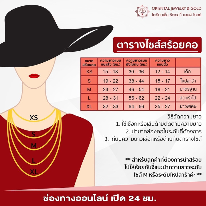 Genuine Gold Necklace - 0.5 Salung (1.9g) | 96.5 Purity