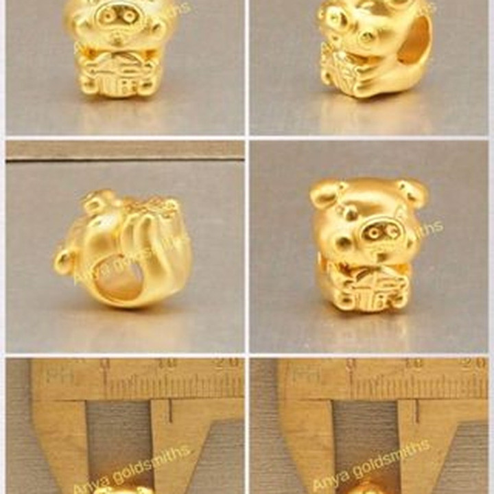 安雅幸运护身符：纯金小猪及金币