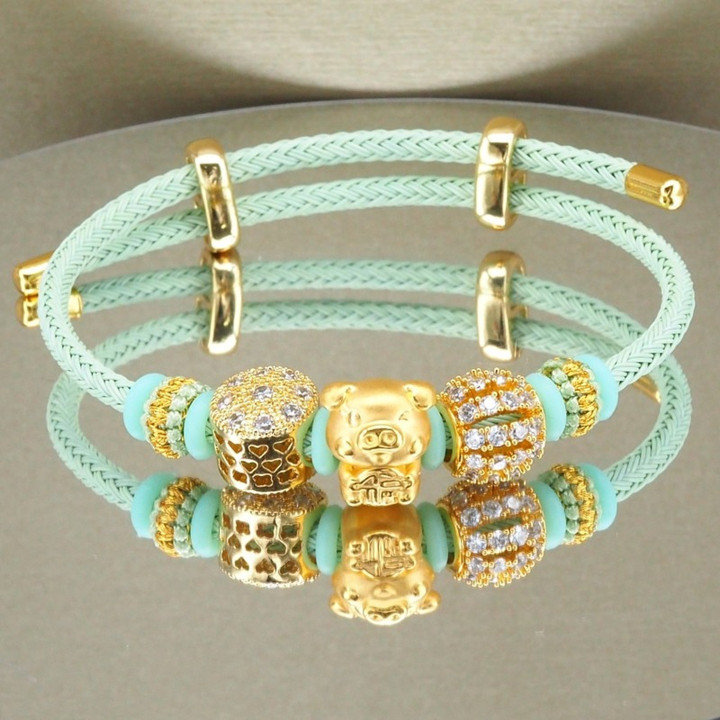 安雅幸运护身符：纯金小猪及金币