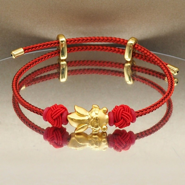 纯金安雅魅力金鱼吊坠 - 奢华金鱼吊坠