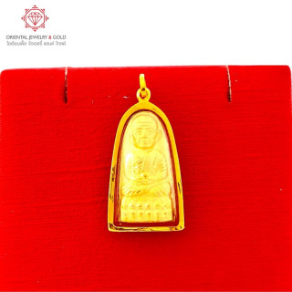 Genuine Gold Luang Pu Thuad Pendant (2508 BE), 90 Pure