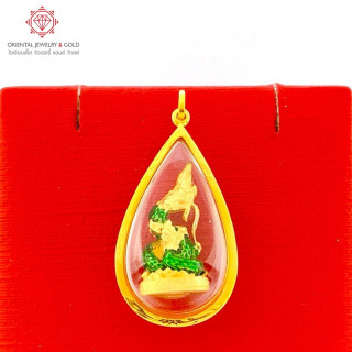 Pure Gold Naga Pendant | Spraying Wealth and Fortune Boosting