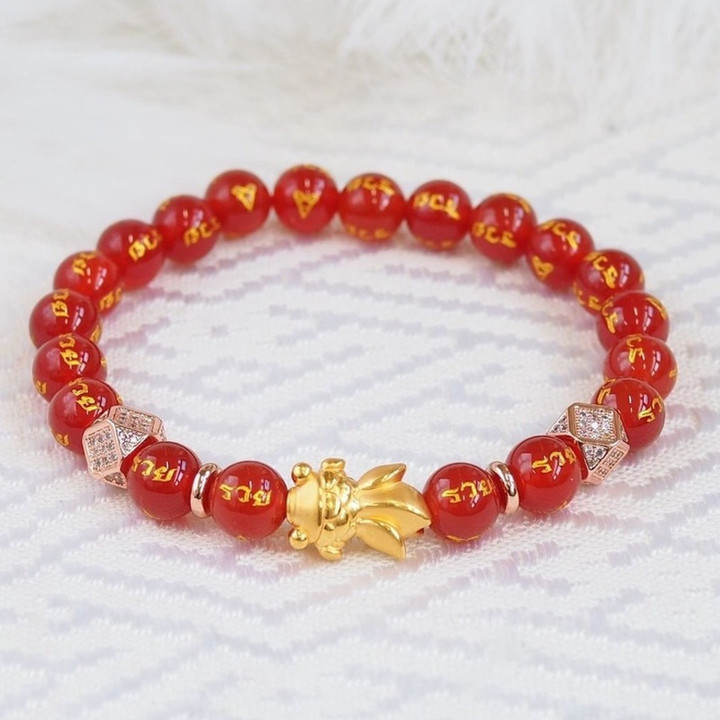 纯金安雅魅力金鱼吊坠 - 奢华金鱼吊坠