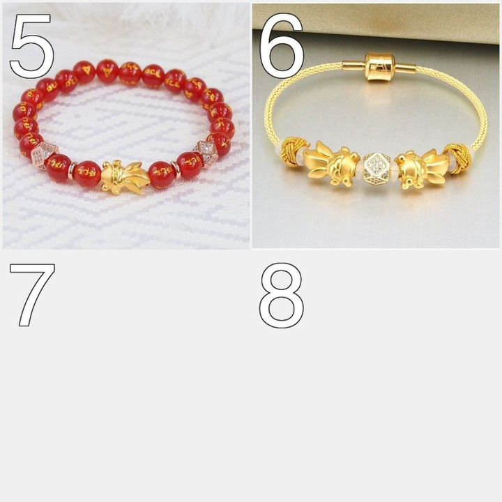 纯金安雅魅力金鱼吊坠 - 奢华金鱼吊坠