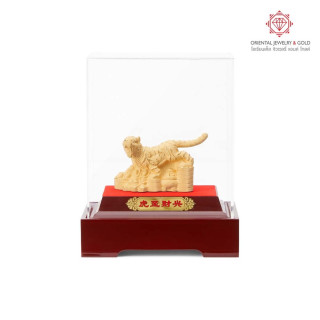 99.99 Gold Plated Tiger Statue | Home Decor and Gift