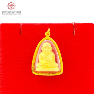 Genuine Luang Pho Ngern Gold Pendant (90 Pure) - Size S