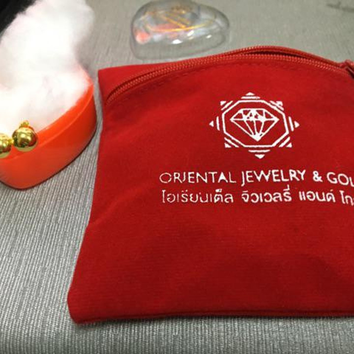 纯金耳环：双链星形吊坠 - OJ GOLD