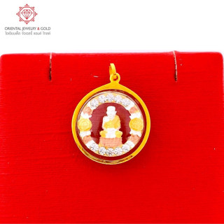 Pure Gold Luang Pu Thuad Pendant (Size S) - OJ GOLD