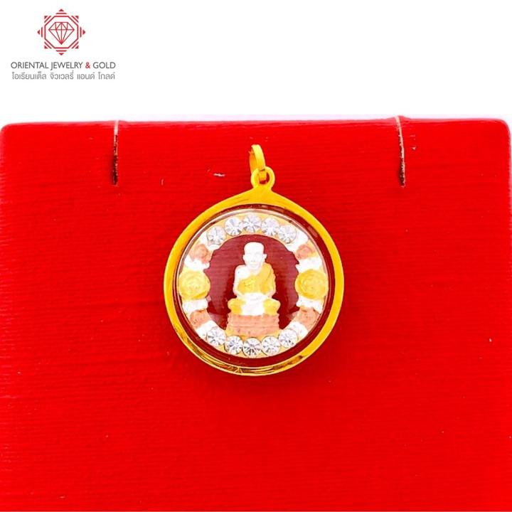 Pure Gold Luang Pu Thuad Pendant (Size S) - OJ GOLD