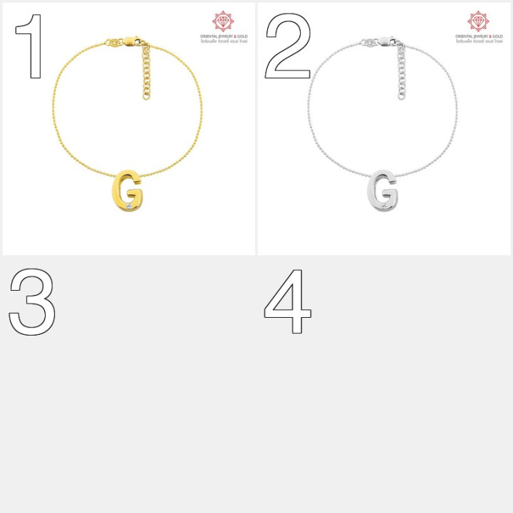 OJ GOLD 18K Gold Bracelet with Diamond and Free Shipping