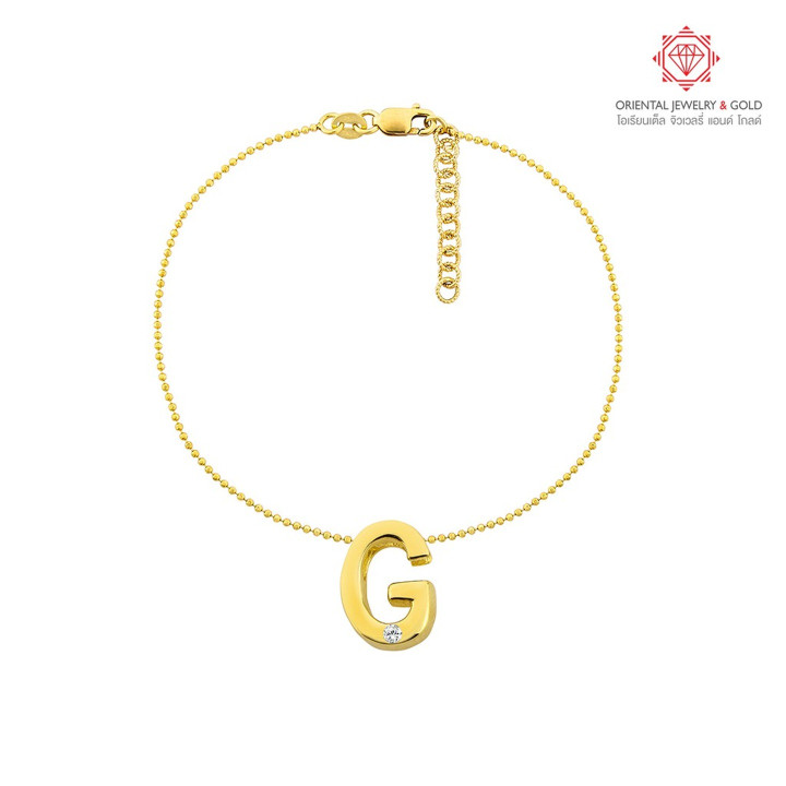 OJ GOLD 18K Gold Bracelet with Diamond and Free Shipping