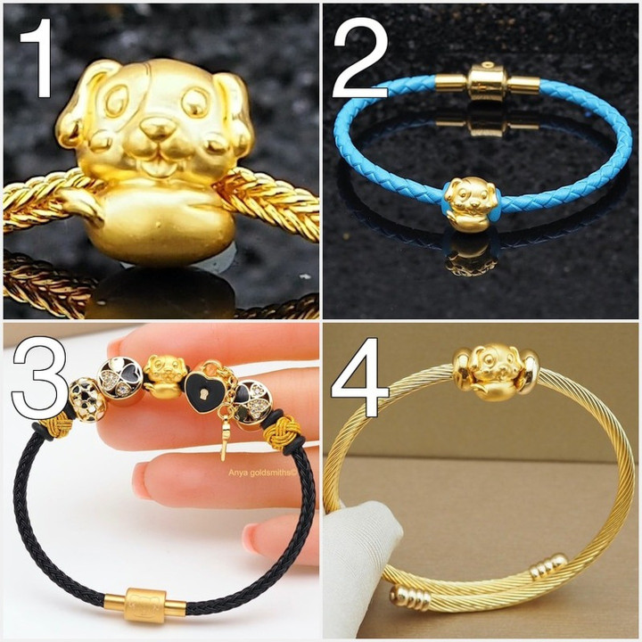 纯金安雅吊坠 | 狗年收藏品