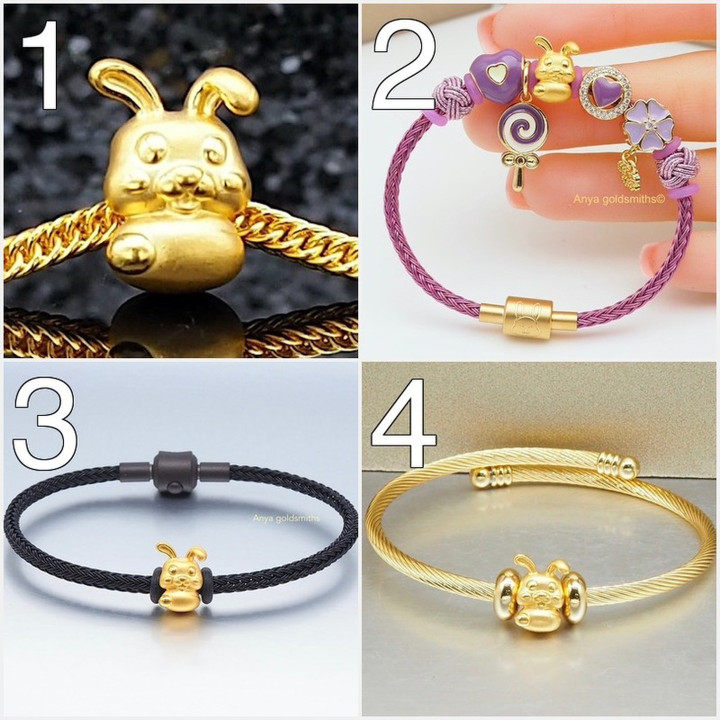 兔年安雅吊坠 - .999金吊坠