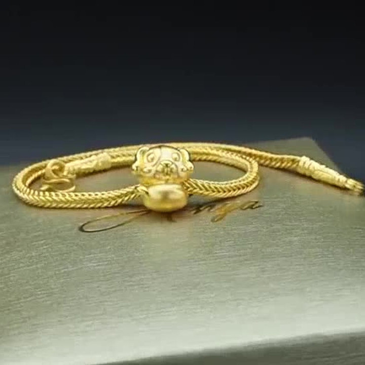 纯金安雅吊坠 | 狗年收藏品