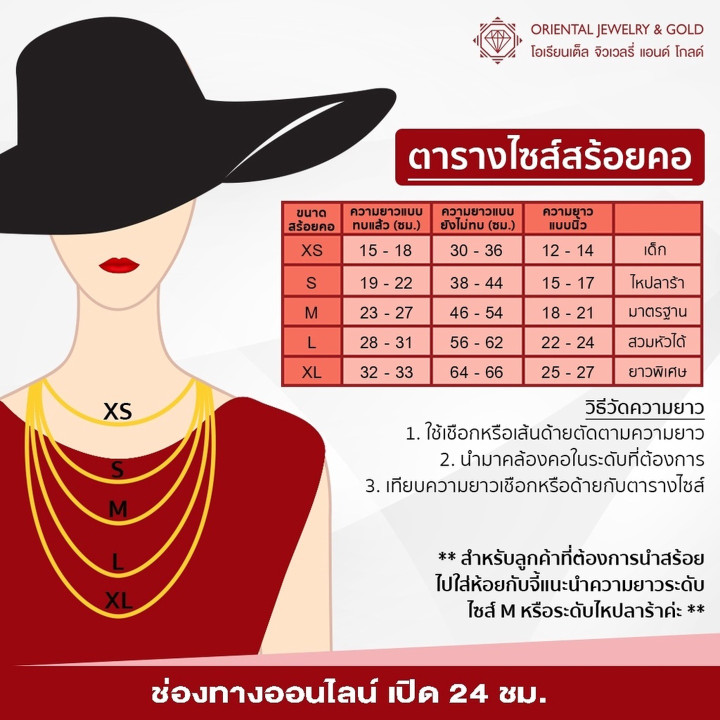 Genuine Gold Necklace - 1 Salung (3.8g), 96.5 Purity