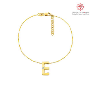 OJ GOLD 18K Diamond Letter Bracelet (Free Shipping)