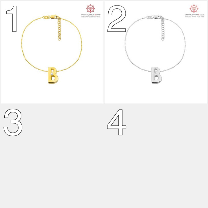 OJ GOLD 18K Diamantarmband (Buchstabe B) - Originalware und versandkostenfrei