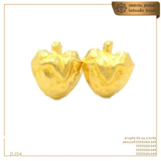 OJ GOLD Genuine Strawberry Design Gold Earrings (0.6g)