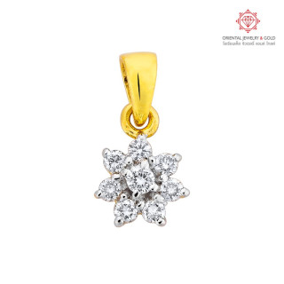 OJ GOLD 钻石吊坠 - 10K 金，真钻