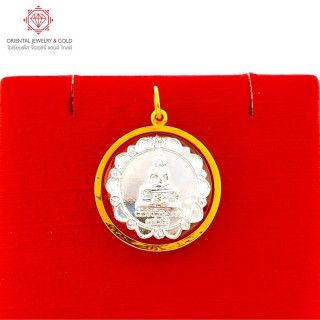 Luang Pho Sothorn Gold Pendant - Sterling Silver and 90 Pure Gold