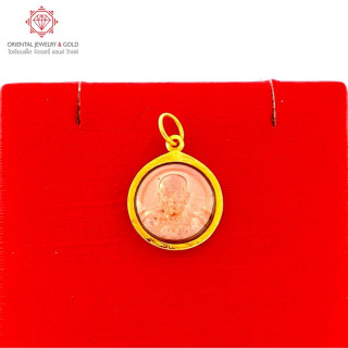 Luang Pu Thuad Amulet Pendant: 90 Pure Gold, Wat Chang Hai