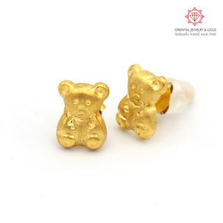 OJ GOLD 90 Pure Gold Panda Earrings - Authentic and Resaleable