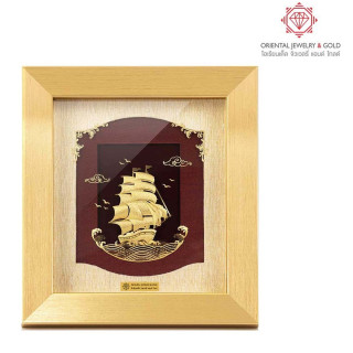 Luxury Gold Sailboat Picture Frame | 99.99 Pure Gold