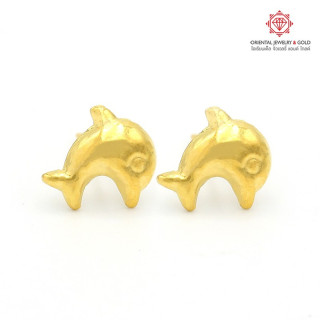 Genuine Gold Dolphin Earrings - 0.6g (96.5 Purity)