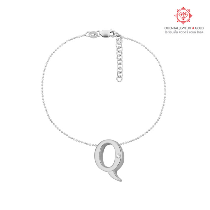 Bracelet lettre en or 18 carats avec diamants OJ GOLD - Or véritable et certificat